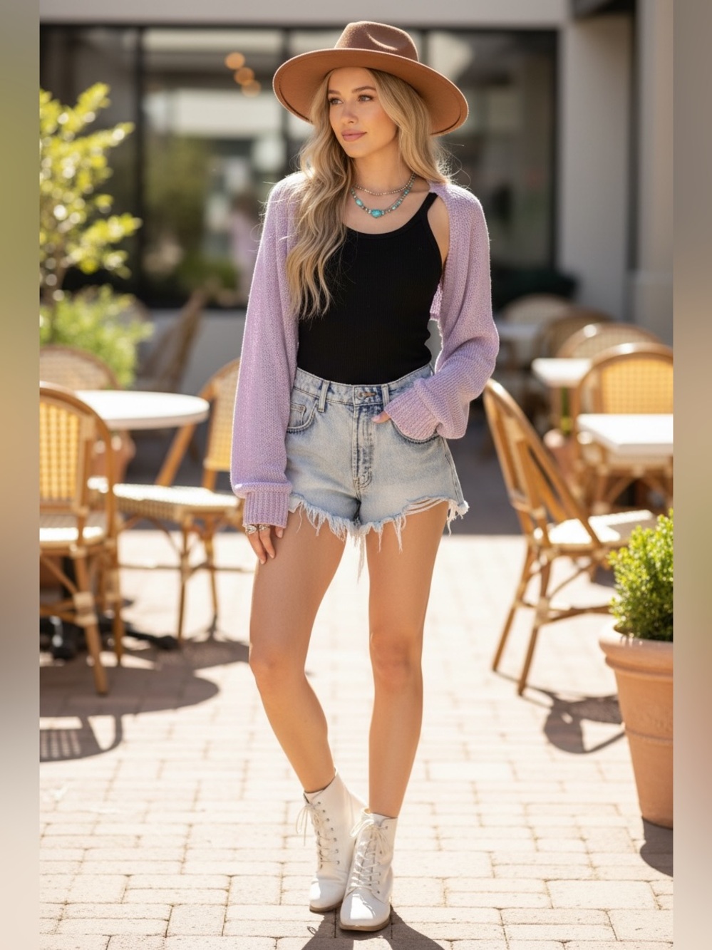 Lavender Knit Bolero Shrug Cropped Open Front Cardigan Size S M L NEW